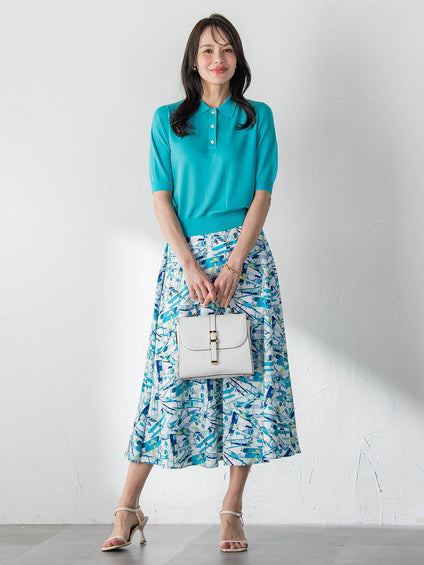 【WEB限定カラーあり】LUCINDAポロニット