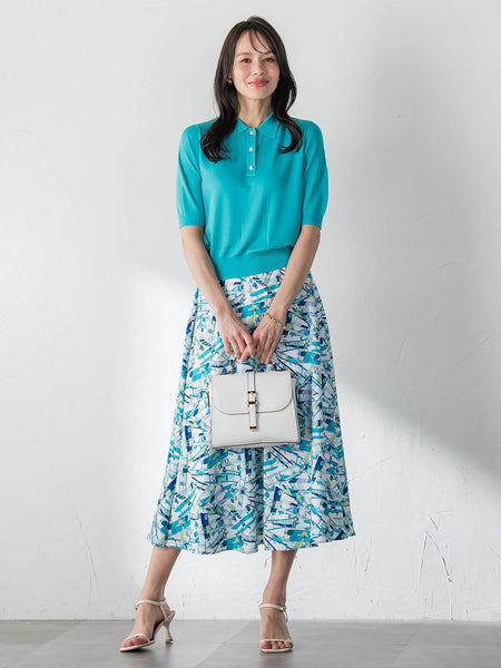 【WEB限定カラーあり】LUCINDAポロニット