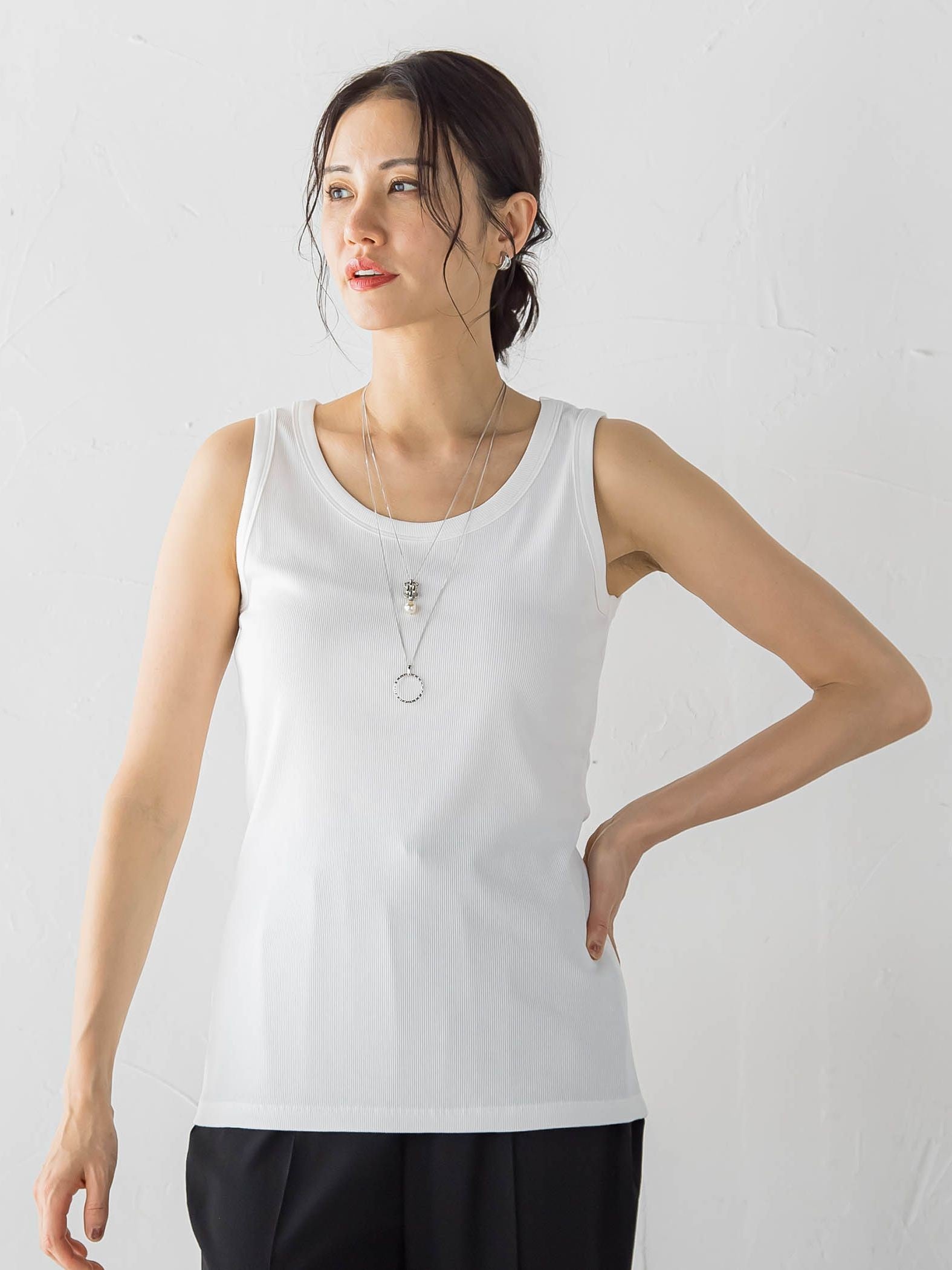 【WEB限定】【skinea】≪着るスキンケア≫スキネアリブタンクトップ