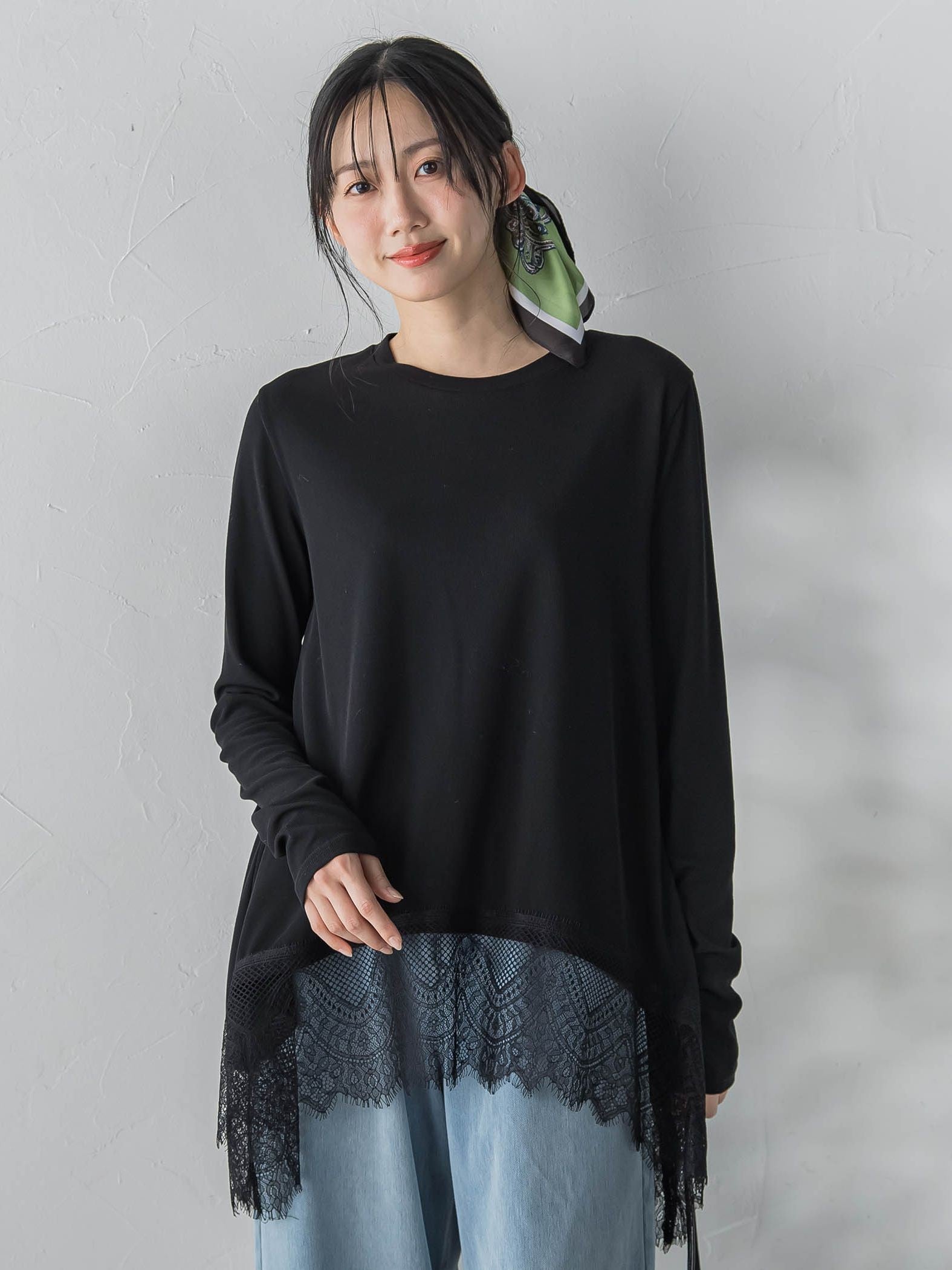 裾レーストップス≪手洗い可能≫