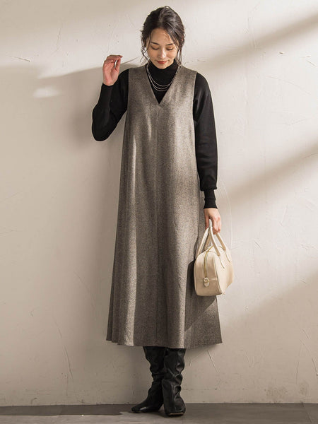 ラメシックツイードワンピース≪洗える≫