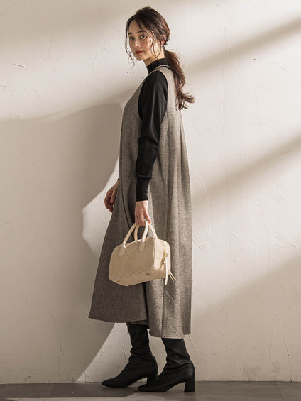 ラメシックツイードワンピース≪洗える≫