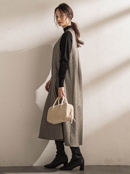 ラメシックツイードワンピース≪洗える≫