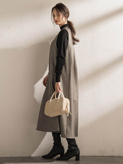 ラメシックツイードワンピース≪洗える≫