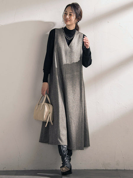 ラメシックツイードワンピース≪洗える≫