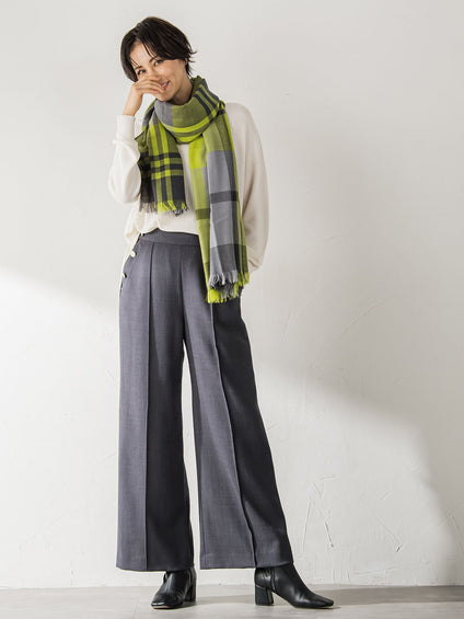 【WEB限定サイズあり】【洗えるニット】ECOCUWOOL Vネックニットプルオーバー≪シワになりにくい≫