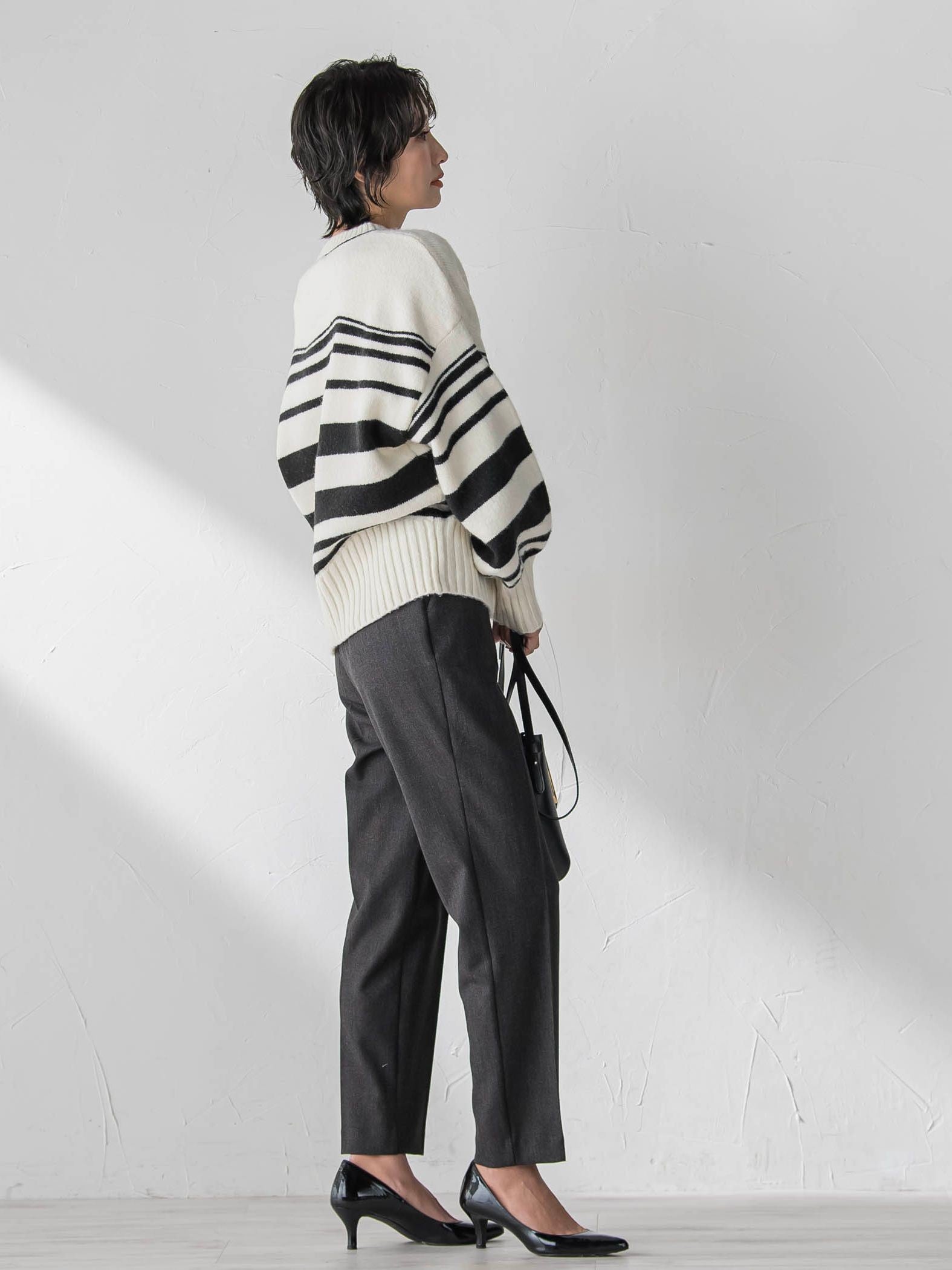 両面起毛2WAYストレッチテーパードパンツ