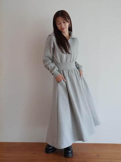 Sweat Rib Onepiece［under150cmさんにもオススメ］≪手洗い可能≫