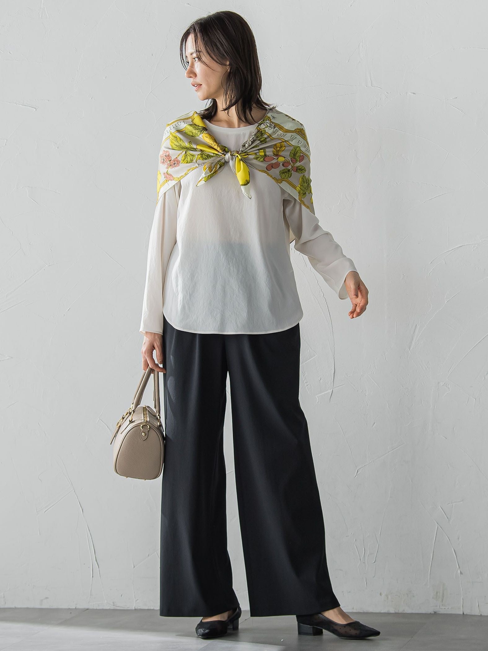 【WEB限定】Active Beautyワイドパンツ≪洗濯機で洗える≫