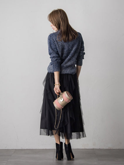 ラメシャギーニット