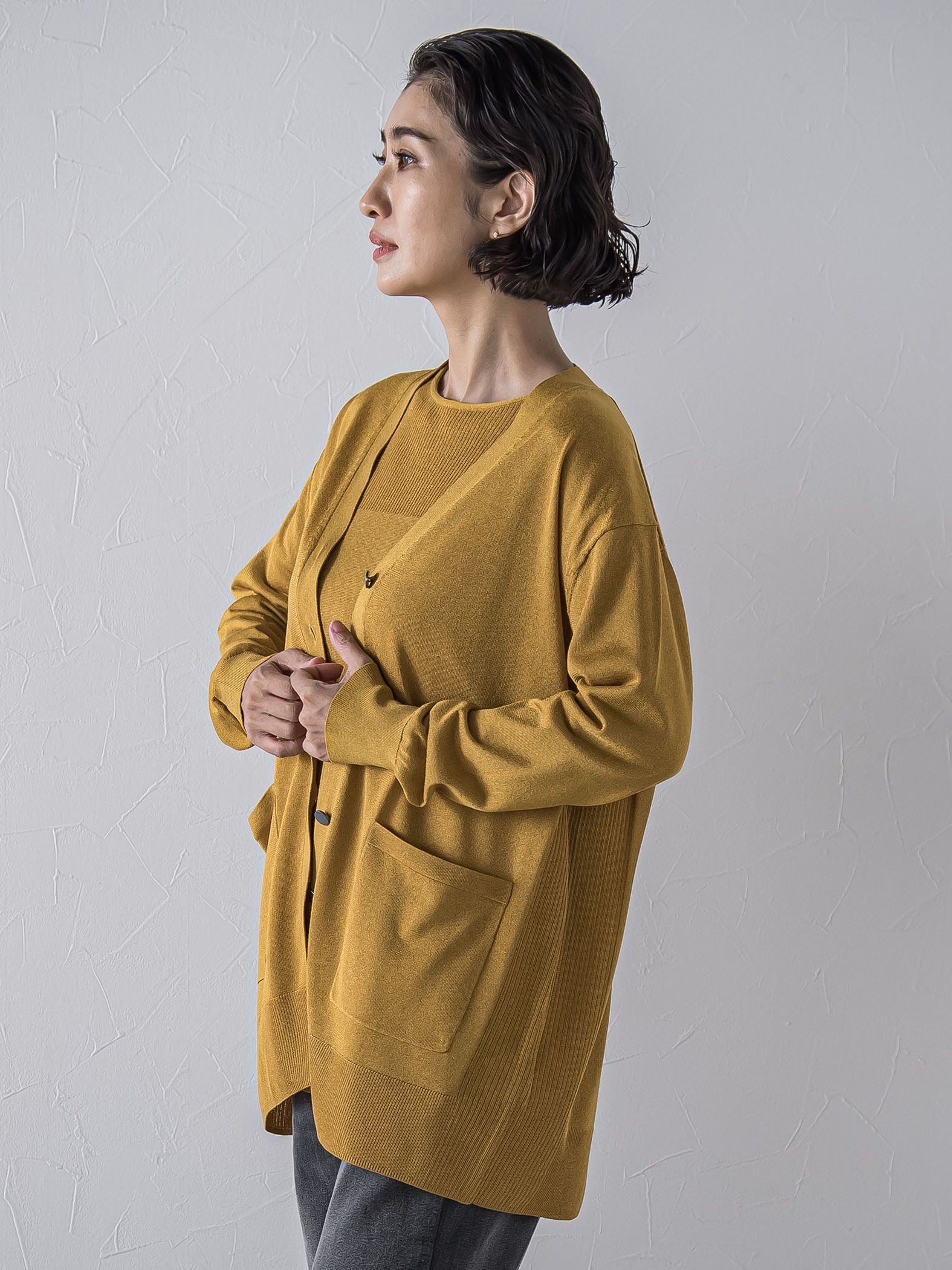 【極】SARIニットカーディガン≪手洗い可能≫