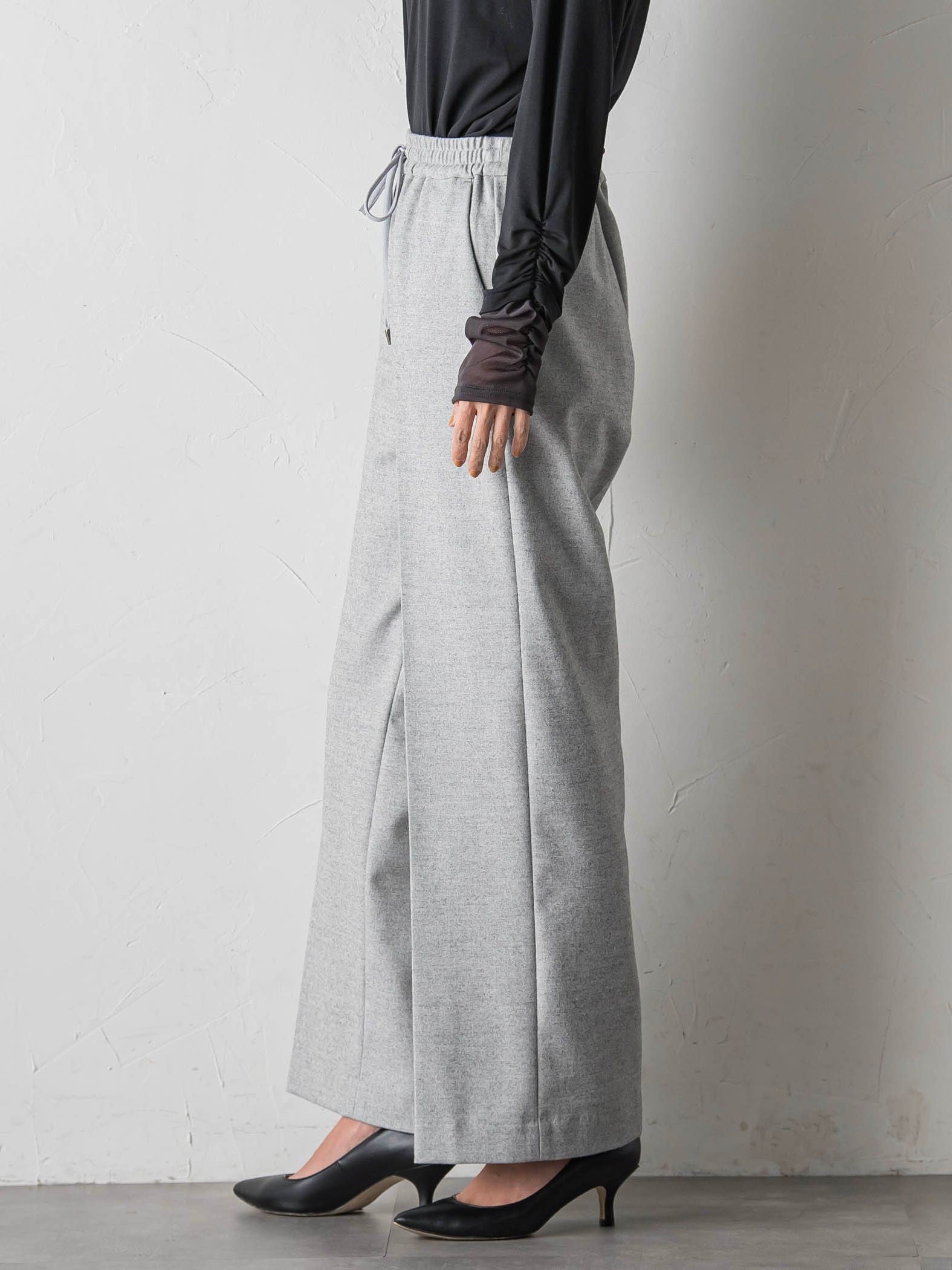 両面起毛ワイドパンツ