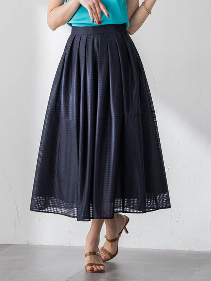 ラッセルレースチェックスカート