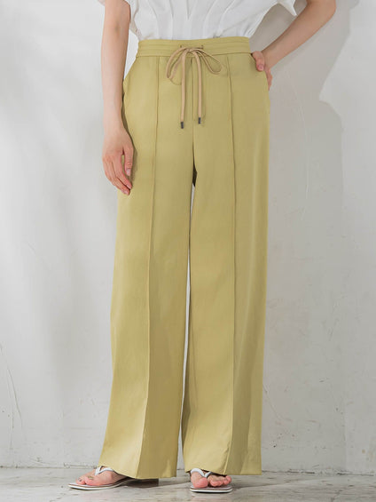 【WEB限定】シェルタリングワイドパンツ≪洗濯機で洗える≫