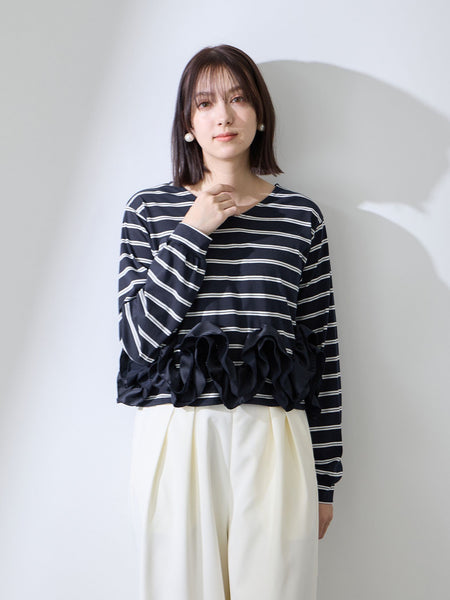 ラッフルヘムクロプトプルオーバー