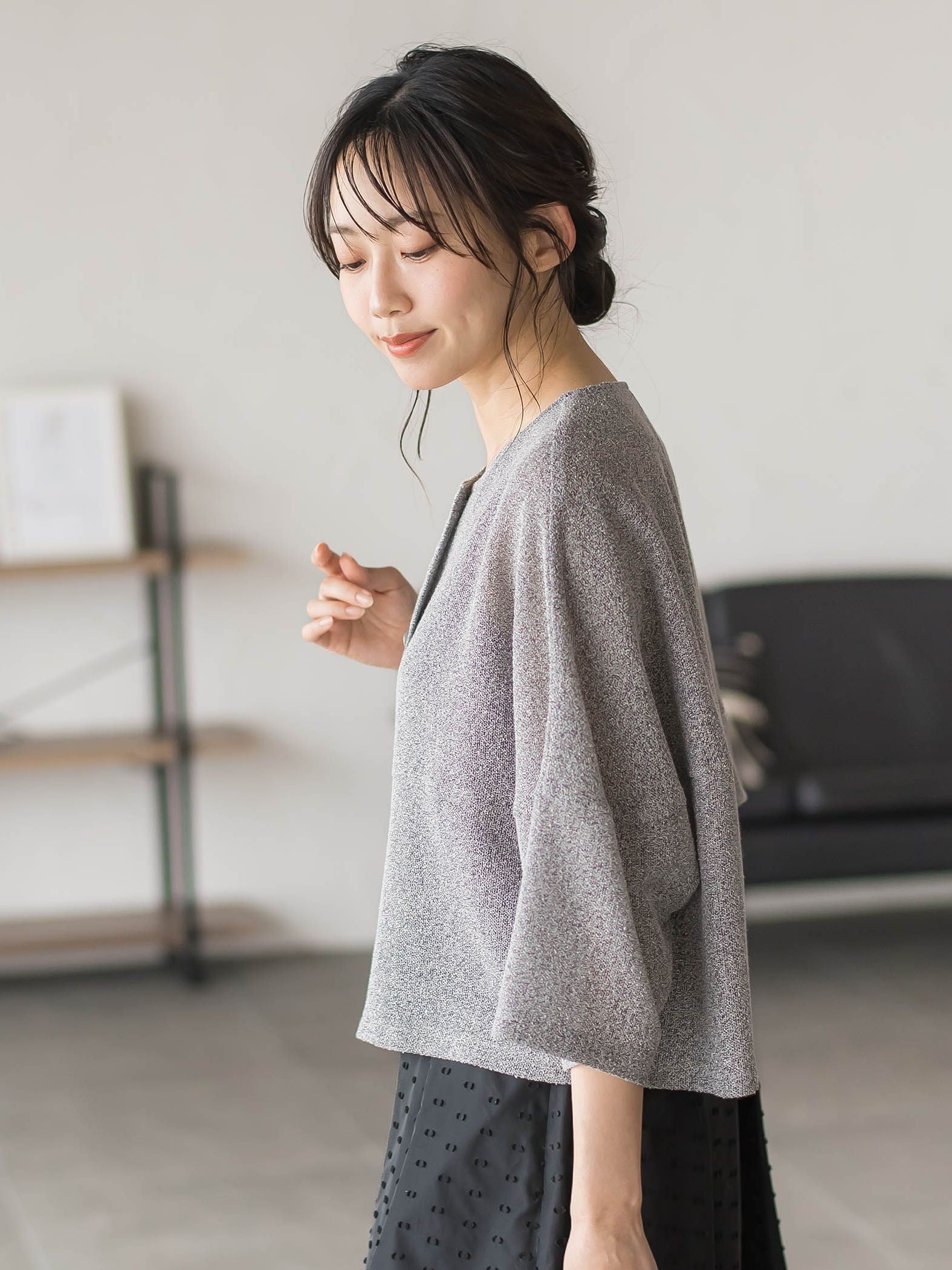ラメッシュブラウス