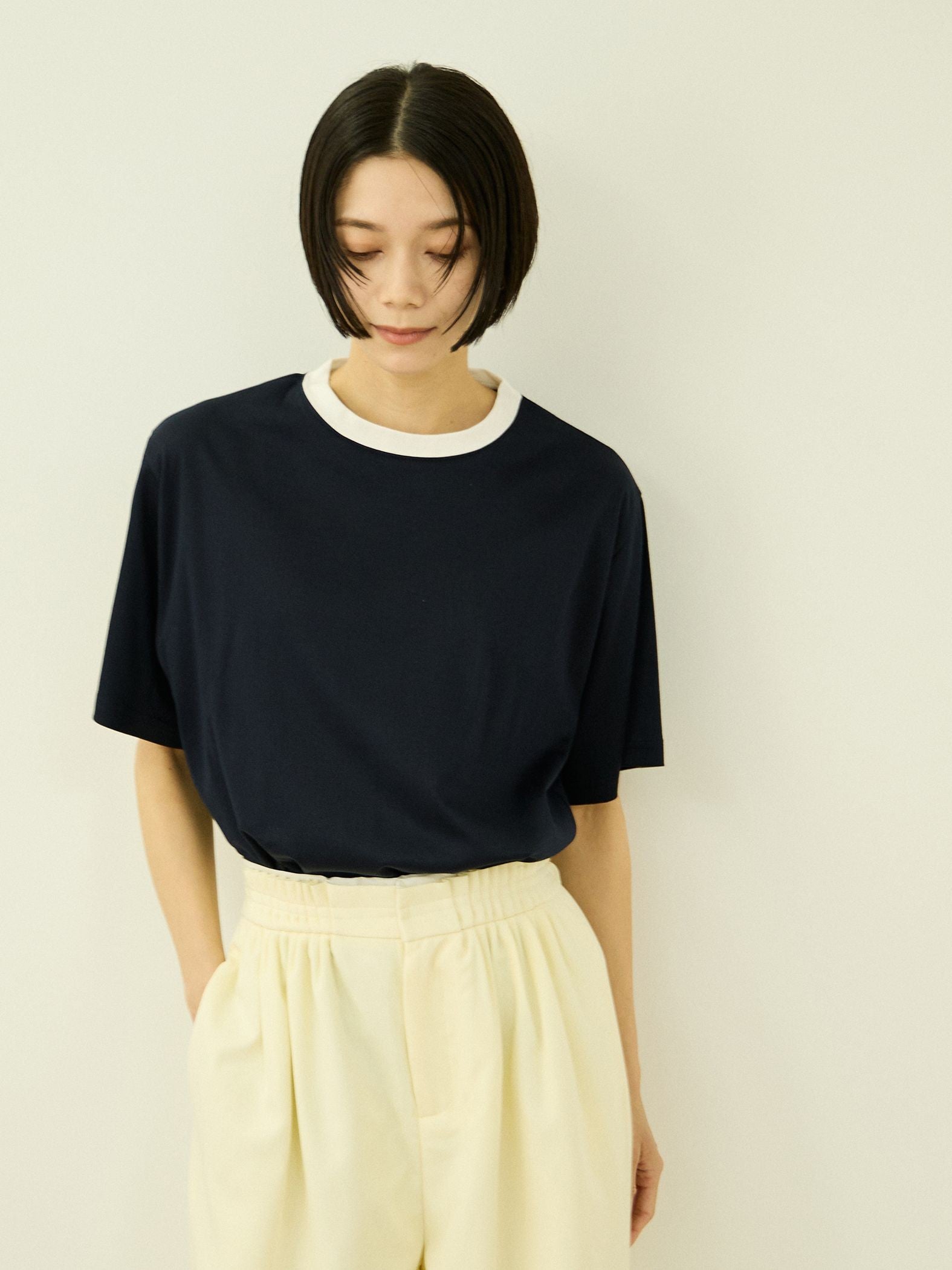 【汗染み防止】 ひんやりリンガーTシャツ