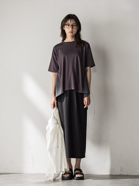 【WEB限定】前後ドッキングフレアTシャツ≪接触冷感/洗濯機で洗える≫