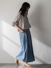 ゆれるデニムサークルスカート