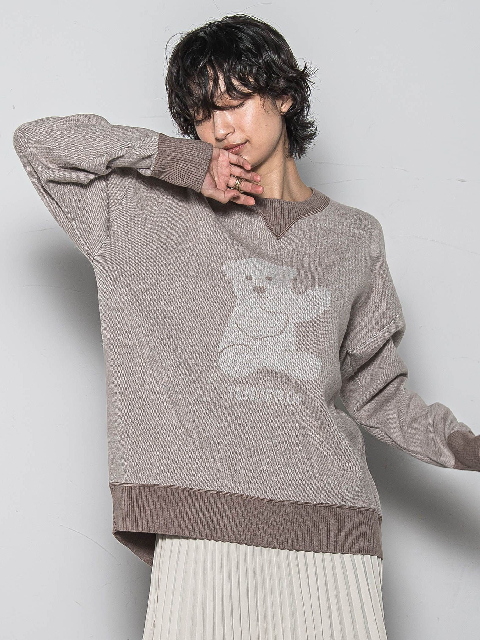 BEARジャカードニット≪手洗い可能≫