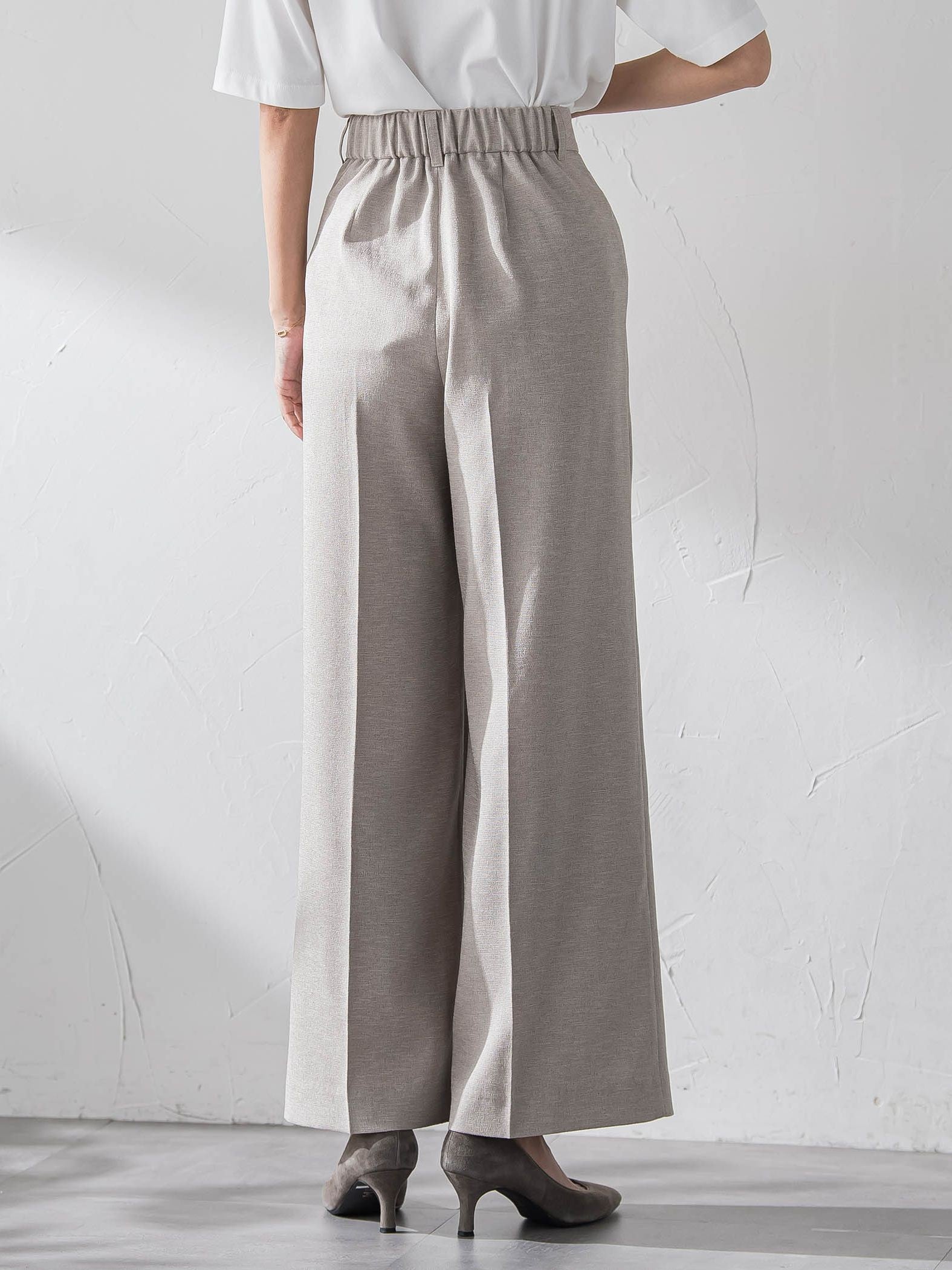 【大きいサイズ】リネンライクオックスパンツ