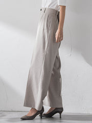 【大きいサイズ】リネンライクオックスパンツ