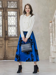 ビッグフラワーフロッキースカート