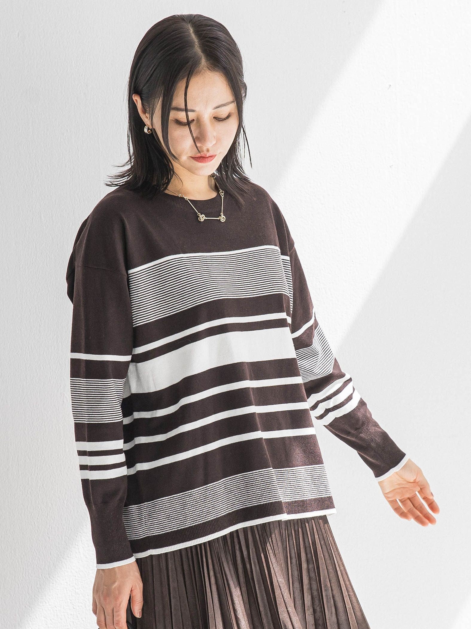 【WEB限定】ランダムボーダーニット≪11号あり/洗える≫