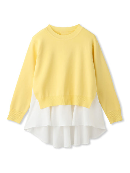 サイドスリットニット×ペプラムヘムインナーSET