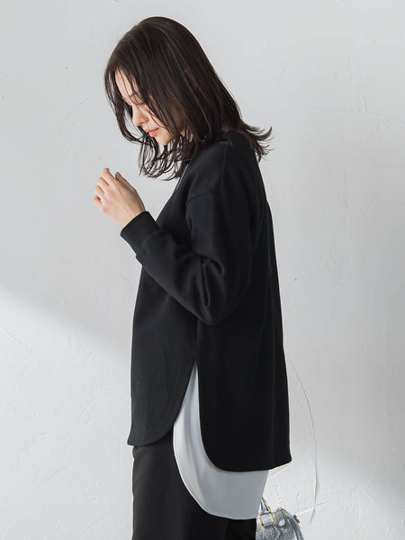 【WEB限定】美フォルムデイリープルオーバー≪洗濯機で洗える/11号あり≫