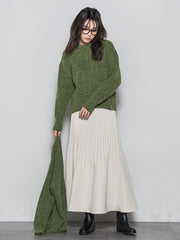 フラッフィークルーネックニット≪手洗い可能≫