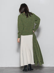 フラッフィークルーネックニット≪手洗い可能≫