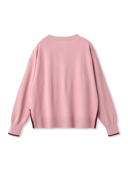 【WEB限定】カラー配色ニット≪洗える≫