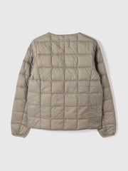 【TAION】クルーネックボタンダウンジャケット≪手洗い可能≫