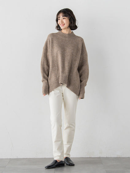【WEB限定】”毎日頼れる”ゆったりモックネックニット