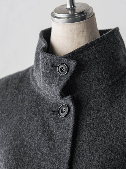 <極>”軽さと贅沢なぬくもり”スタンドカラーリバーコート