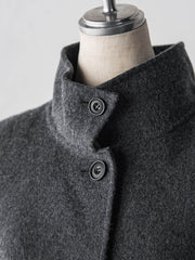 <極>”軽さと贅沢なぬくもり”スタンドカラーリバーコート