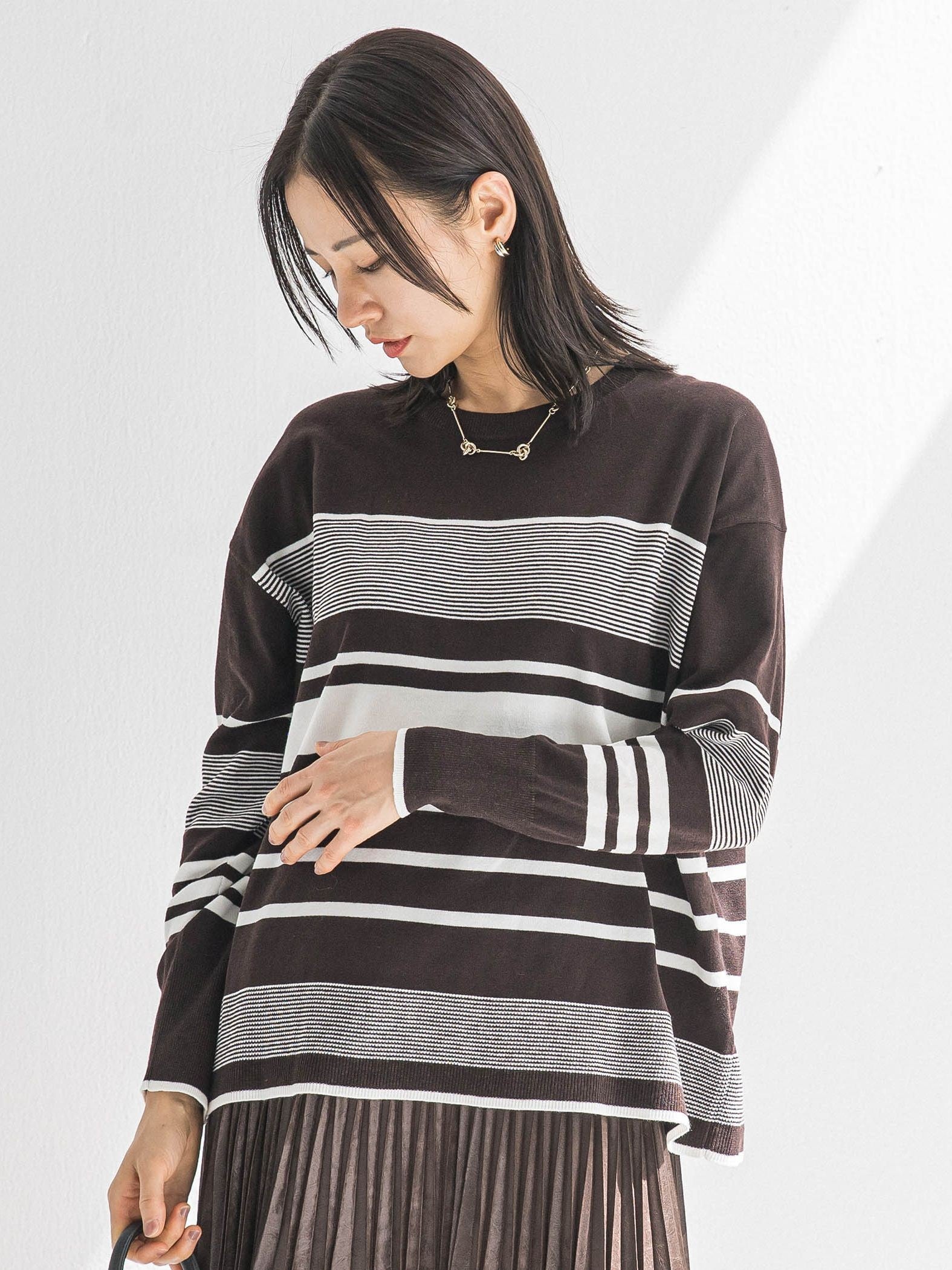 【WEB限定】ランダムボーダーニット≪11号あり/洗える≫