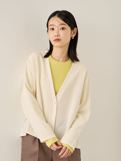 ≪日本製≫　ドライカルゼTEXカーディガン≪手洗い可能≫