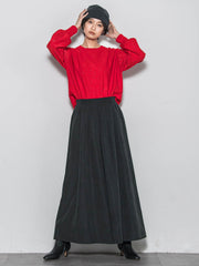 ミニスパンコールクルーネックニット≪手洗い可能≫