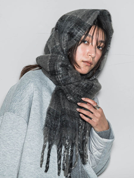 ブークレチェックストール