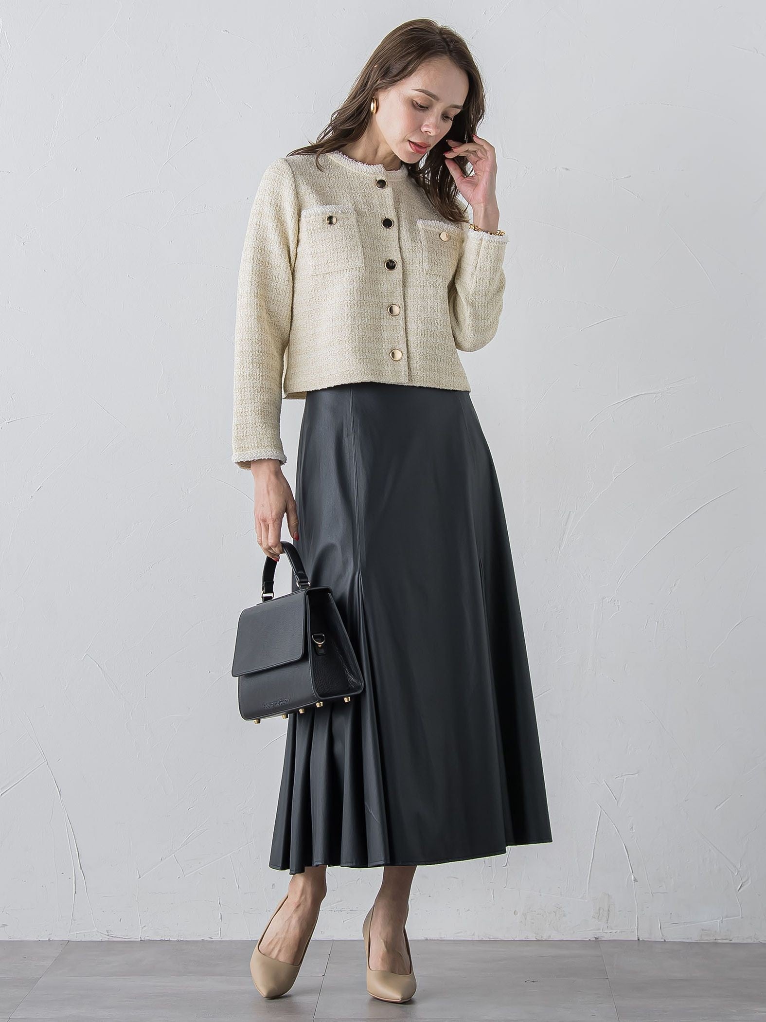 フェイクレザーマーメイドスカート