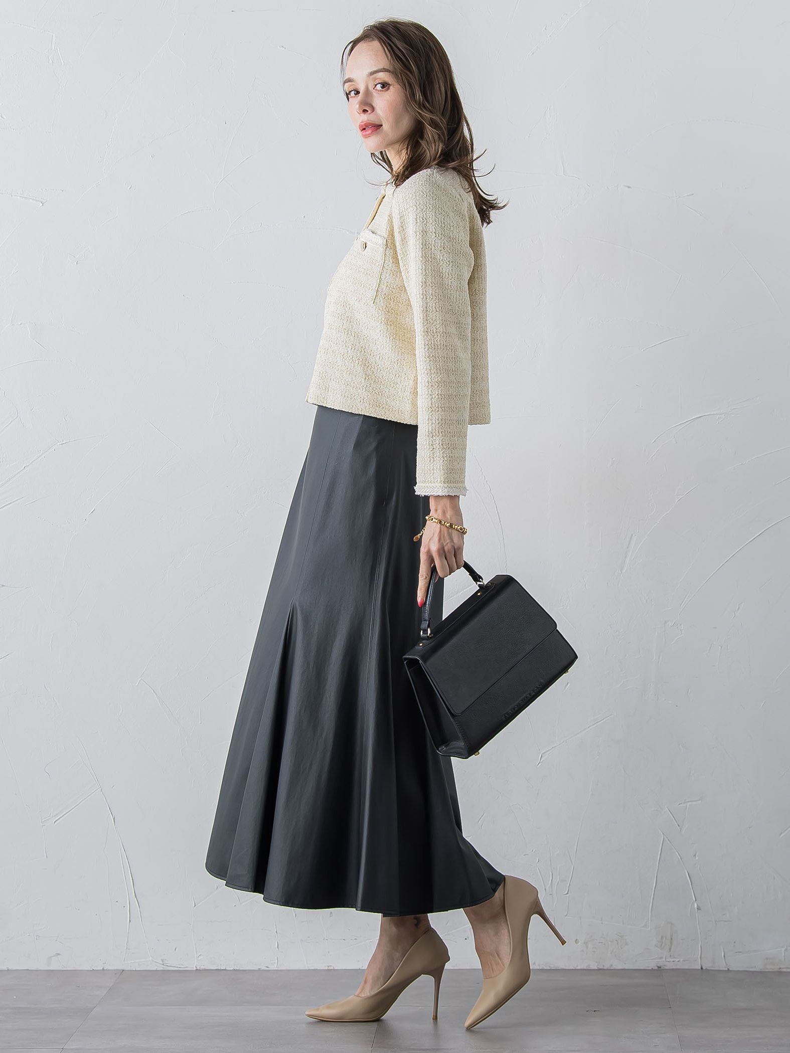 フェイクレザーマーメイドスカート