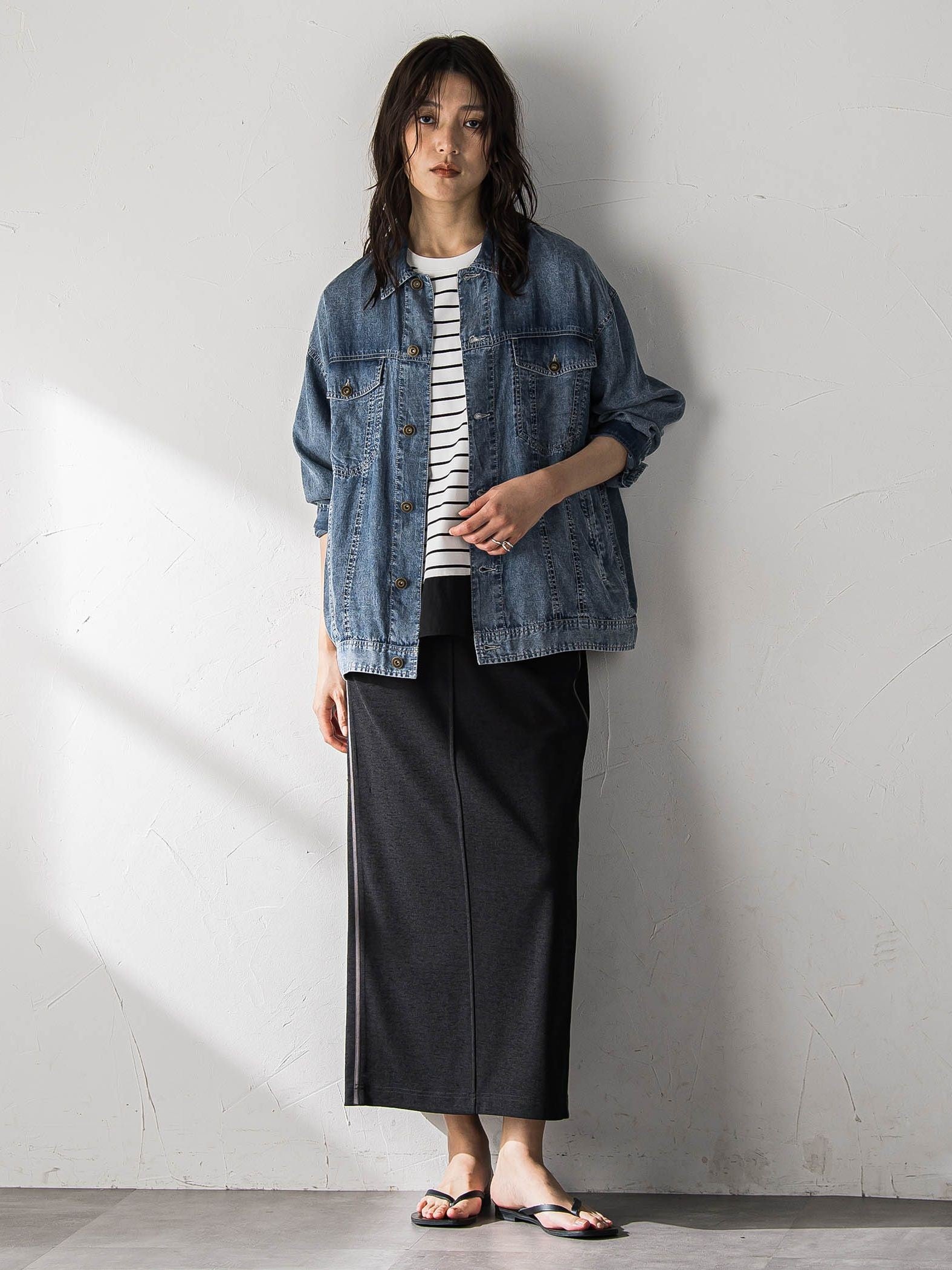 叶えるカットIラインスカート