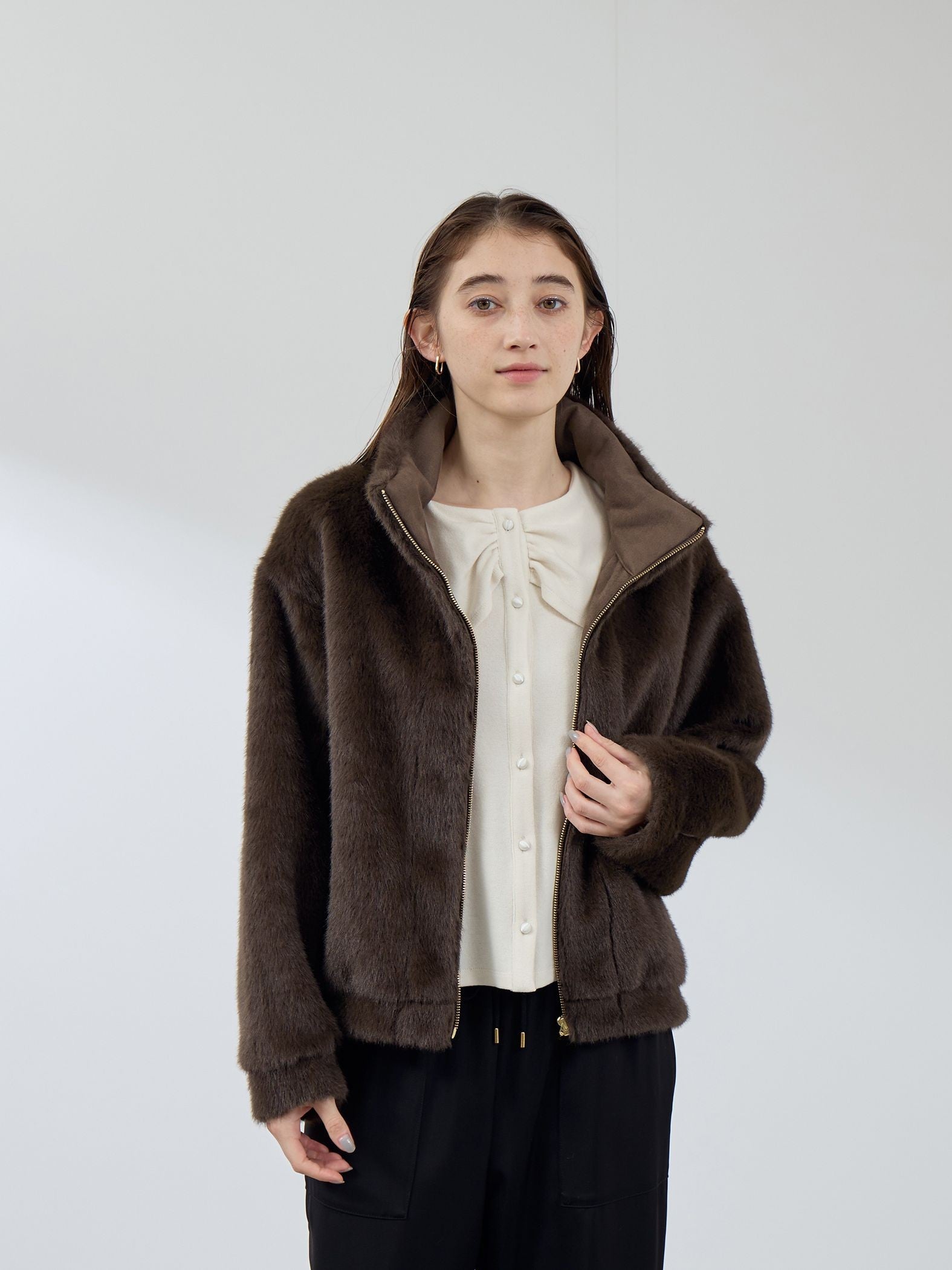 フェイクファームートンブルゾン