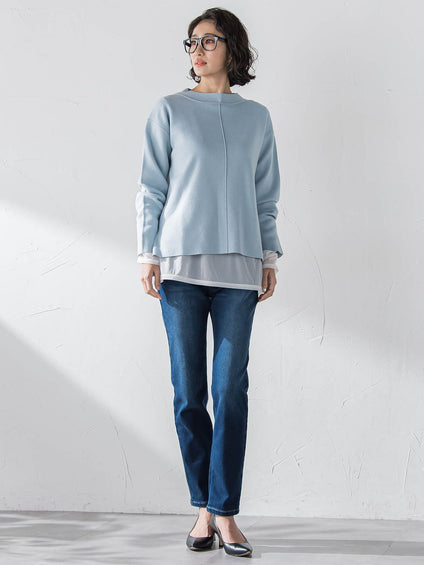 【大きいサイズ】”即着”トーンアップニット