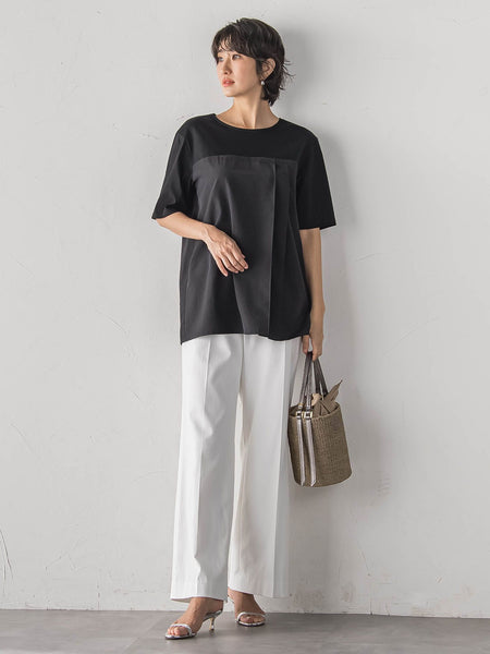 【極・名品パンツ】シェルタリングワイドパンツ