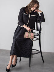 【WEB限定】レオパードジャガードスカート