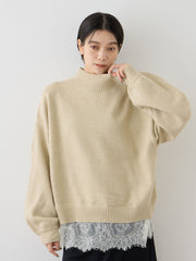 アルパカタッチ*レースハイネックPO