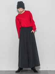 ミニスパンコールクルーネックニット≪手洗い可能≫